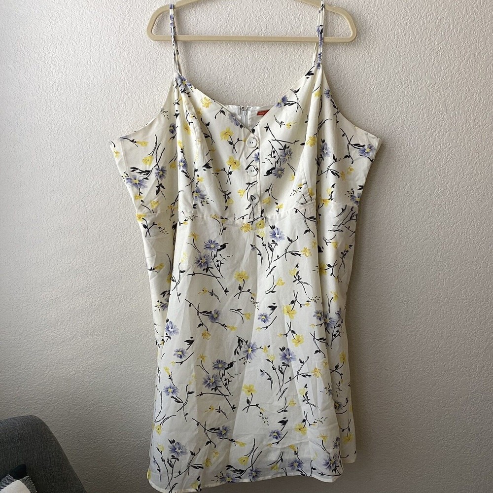 Modcloth Womens Floral Dress Size 4x Spaghetti Strap Sundress Sleeveless